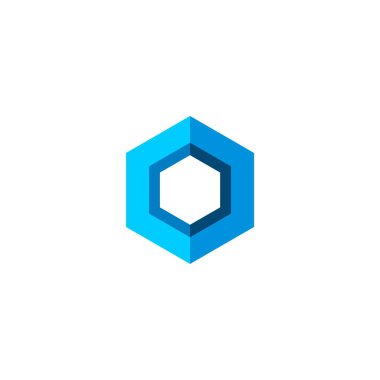 Beyaz arka plan üzerinde soyut geometrik logosu