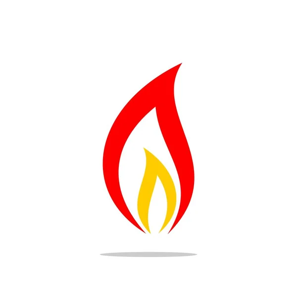 红色火焰斯沃什标志模板 — 图库矢量图片