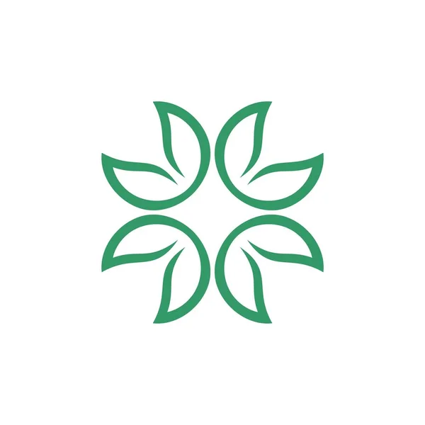 Modèle Logo Signe Ornemental Fleur Étoile Sur Fond Blanc — Image vectorielle