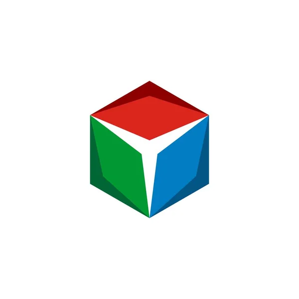 Abstracte Geometrische Logo Witte Achtergrond — Stockvector