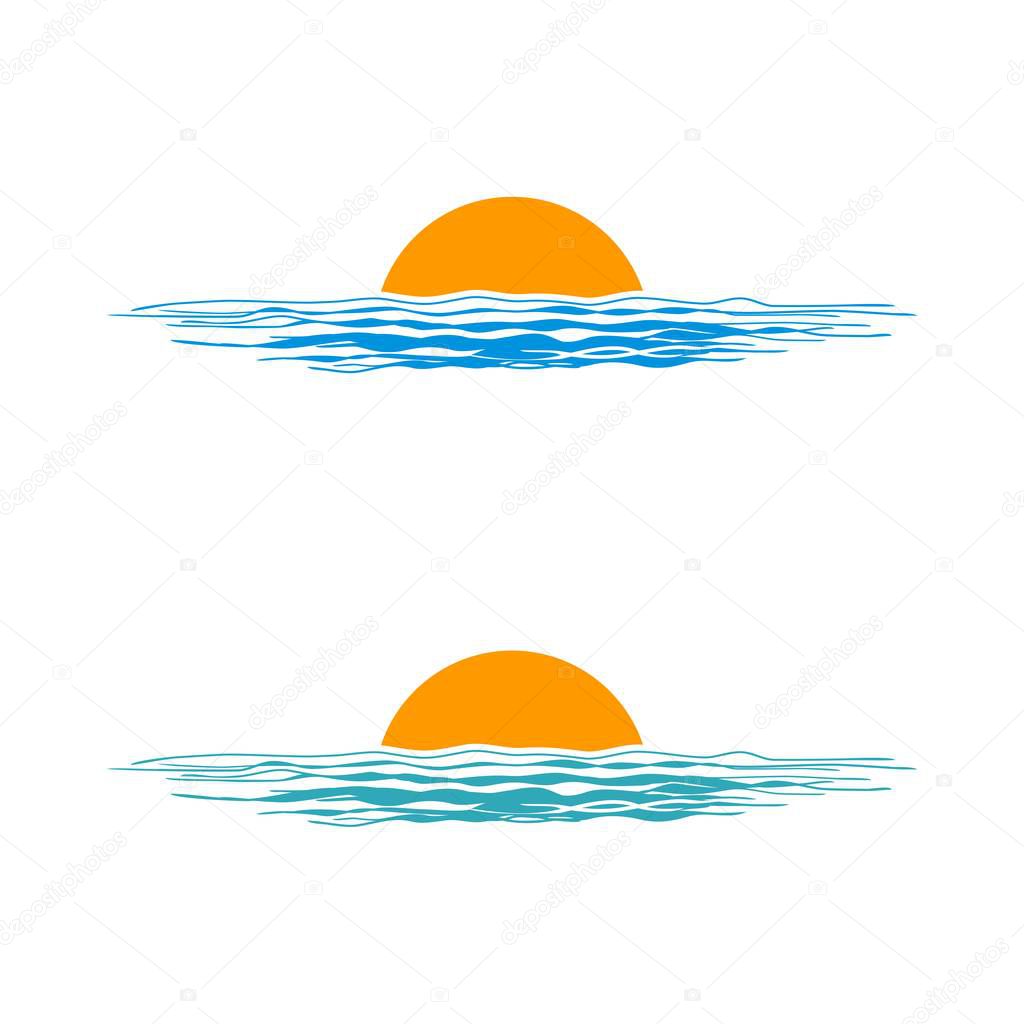 Sea and Sun Logo Template