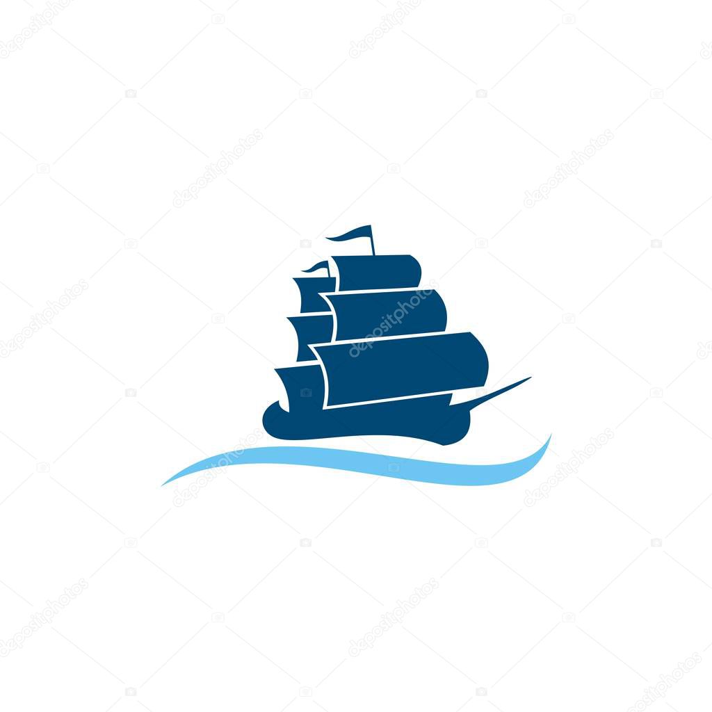 Sailing Ship Logo Template