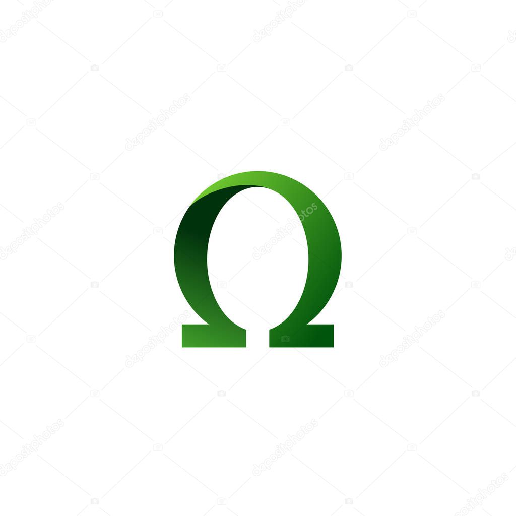 Omega Symbol Logo Template