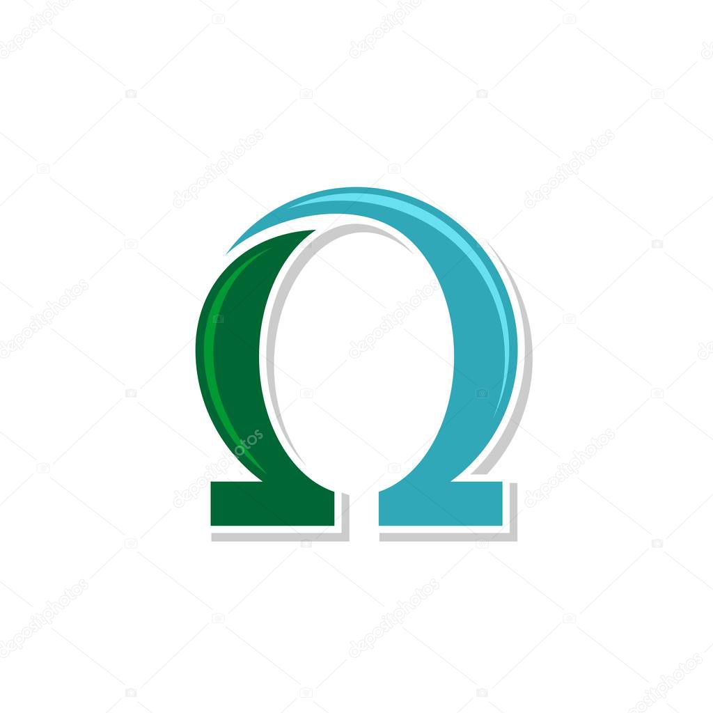 Omega Symbol Logo Template