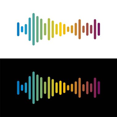 Renkli ses dalgası logo şablonu