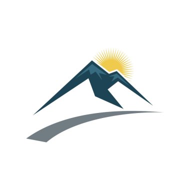 Beyaz arka plan üzerinde dağ oryantal işareti