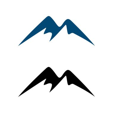 Dağ oryantal beyaz arka plan üzerinde işaretler