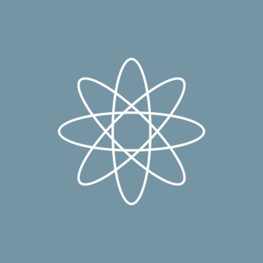 Moleküler daire yıldız logo şablonu