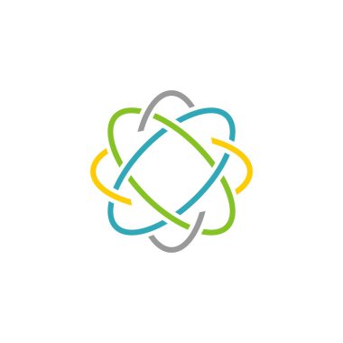 Yıldız çiçek süs işareti logo şablonu beyaz arka plan üzerinde