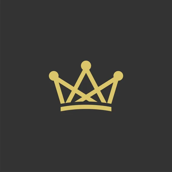 Modelo Logotipo Linha Crown —  Vetores de Stock