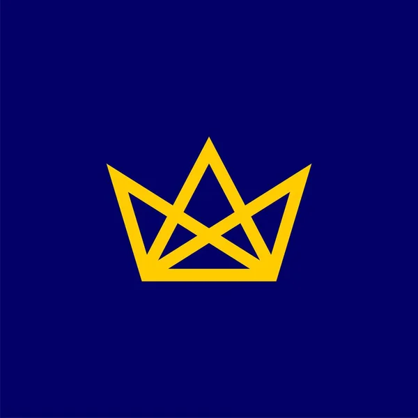 Plantilla Logotipo Crown Line — Vector de stock