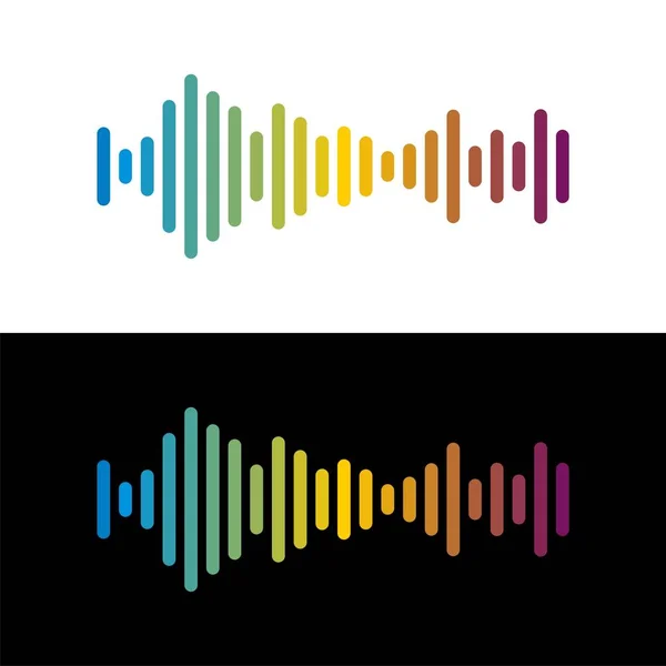 Modèle Logo Onde Sonore Coloré — Image vectorielle