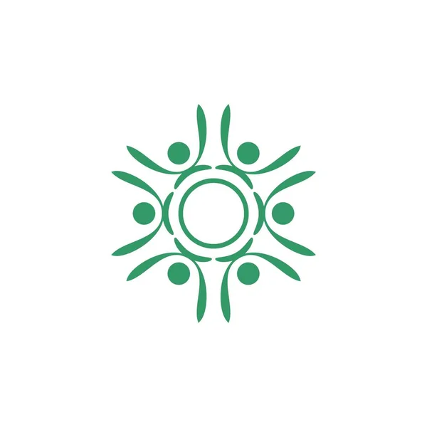 Logotipo Simple Tema Floral Sobre Fondo Blanco — Vector de stock