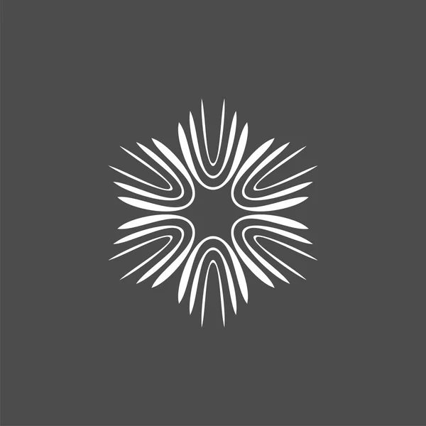 Modelo Logotipo Sinal Ornamental Flor Estrela —  Vetores de Stock
