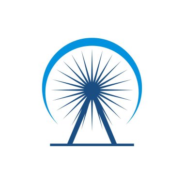 Dönme dolap simge vektör Logo şablonu