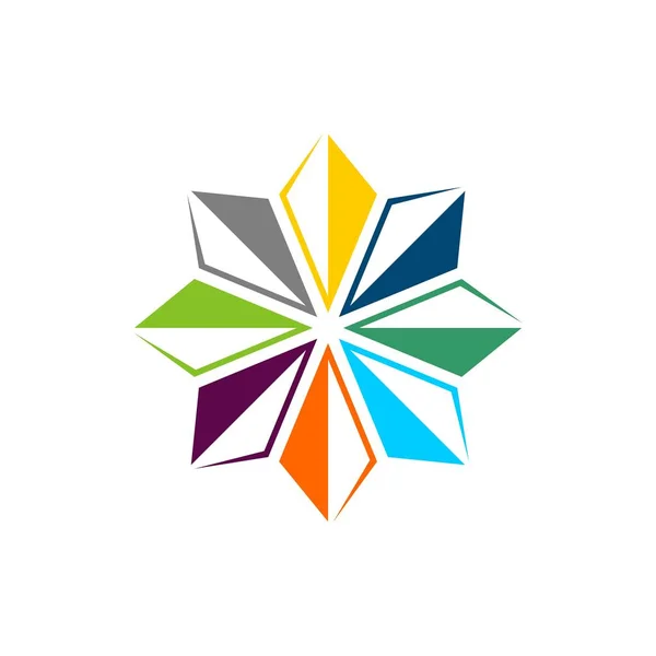 白い背景の上の抽象的な幾何学的なロゴ — ストックベクタ