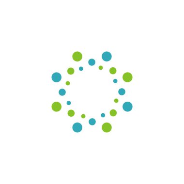 Yıldız çiçek süs işareti logo şablonu beyaz arka plan üzerinde