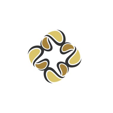 Sarı çiçek Blossom Logo