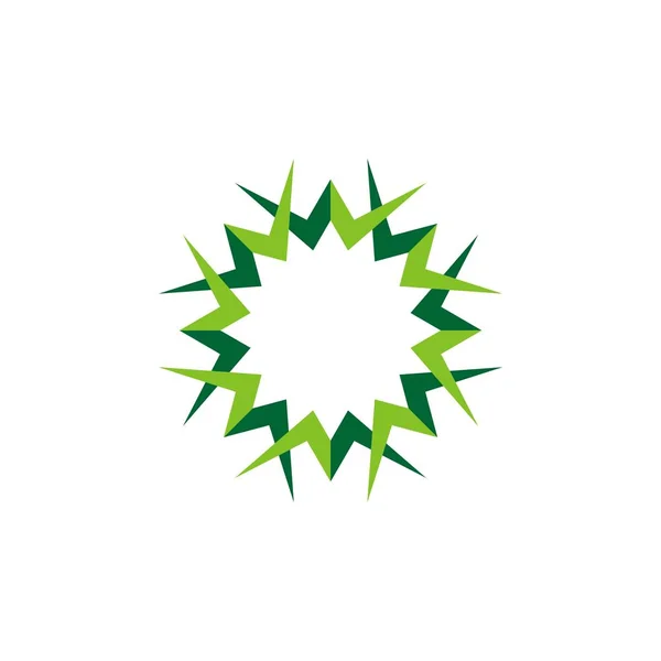 Templat Logo Bintang Flower Ornamental Pada Latar Belakang Putih - Stok Vektor
