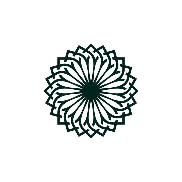 Logotipo Simples Tema Floral Fundo Branco — Vetor de Stock