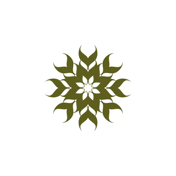 Logo Sederhana Dalam Tema Floral Pada Latar Belakang Putih - Stok Vektor