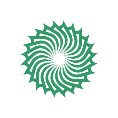 Yıldız çiçek süs işareti logo şablonu beyaz arka plan üzerinde