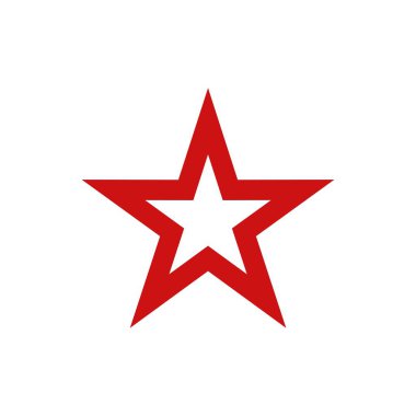 Beyaz arka plan üzerinde yaratıcı yıldız şekli logosu