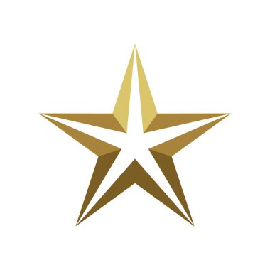 Beyaz arka plan üzerinde yaratıcı yıldız şekli logosu