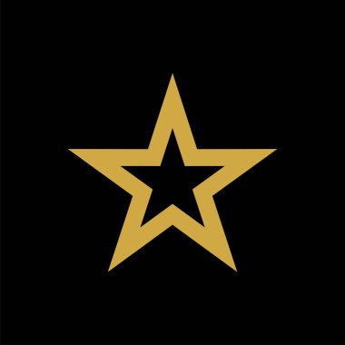 Beyaz arka plan üzerinde yaratıcı yıldız şekli logosu