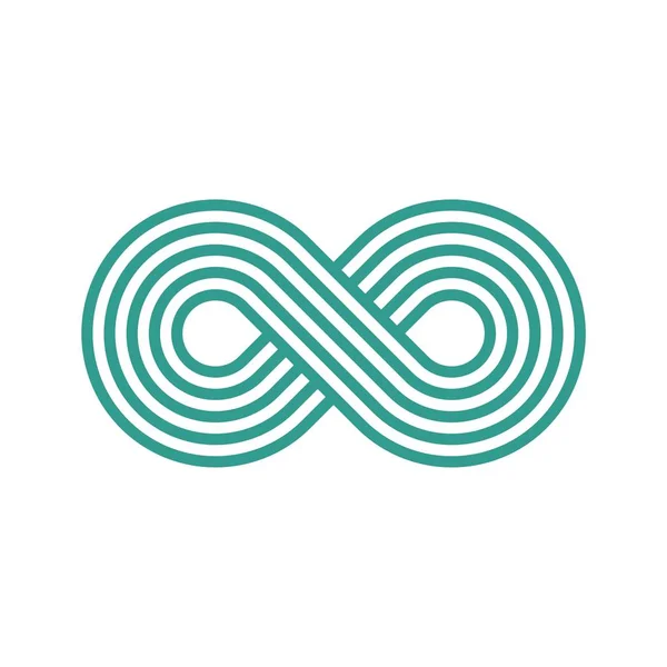 Piktograph Unendlichkeitszeichen Logo Vorlage — Stockvektor