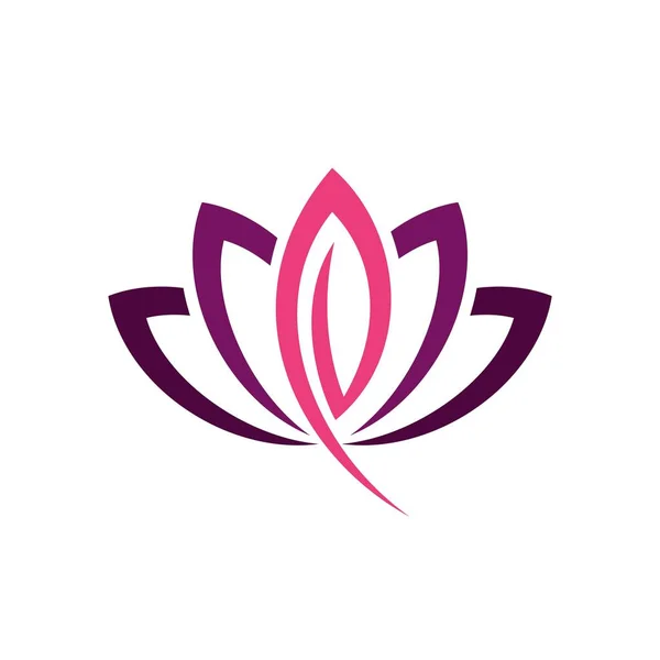 Logotipo Simple Tema Floral Sobre Fondo Blanco — Vector de stock