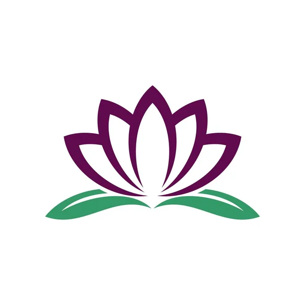 Proste Logo Motyw Kwiatowy Białym Tle — Wektor stockowy