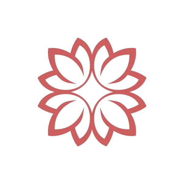 Logotipo Simple Tema Floral Sobre Fondo Blanco — Archivo Imágenes Vectoriales