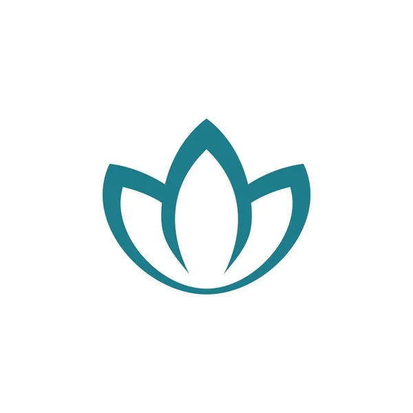Logotipo Simple Tema Floral Sobre Fondo Blanco — Vector de stock