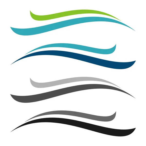 Beyaz Arka Plan Üzerinde Renkli Özet Satırları Logo Şablonu — Stok Vektör