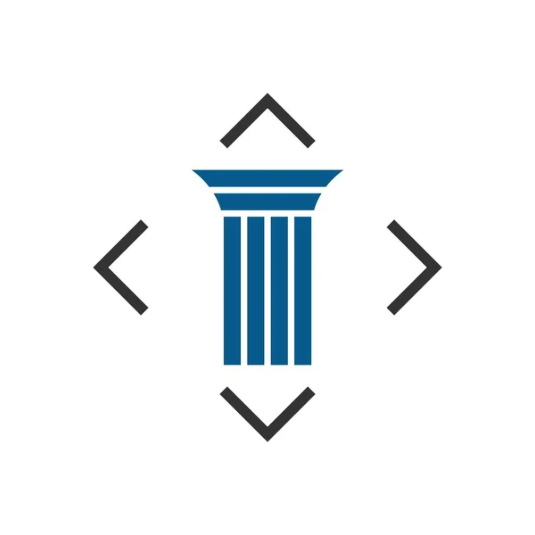 柱の弁護士事務所のロゴ — ストックベクタ