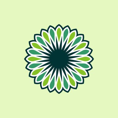 Yıldız çiçek süs işareti Logo şablonu