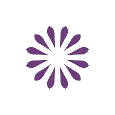 Yıldız çiçek süs işareti Logo şablonu