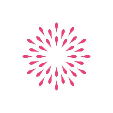 Yıldız çiçek süs işareti Logo şablonu