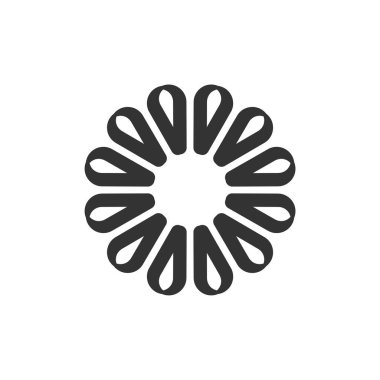 Yıldız çiçek süs işareti Logo şablonu