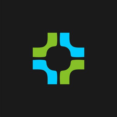 Sağlık Logo şablonu çapraz
