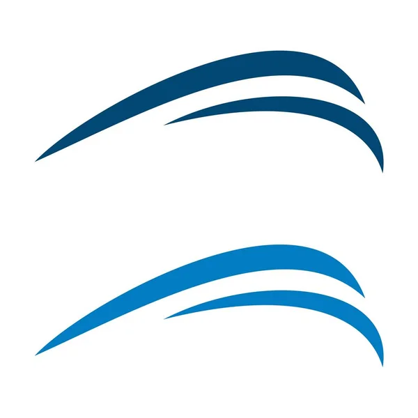 Bunte Abstrakte Linien Logo Vorlage Auf Weißem Hintergrund — Stockvektor