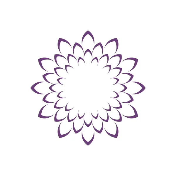 Plantilla Logotipo Signo Ornamental Flor Estrella — Vector de stock