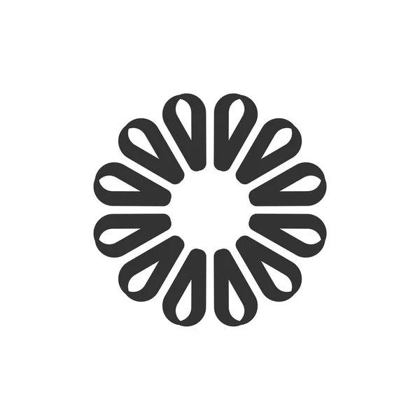 Gwiazda Kwiatów Ozdobnych Znak Logo Szablon — Wektor stockowy