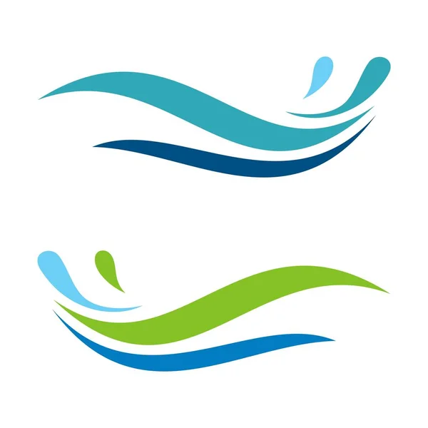 Plantilla Logotipo Elemento Agua Onda — Vector de stock