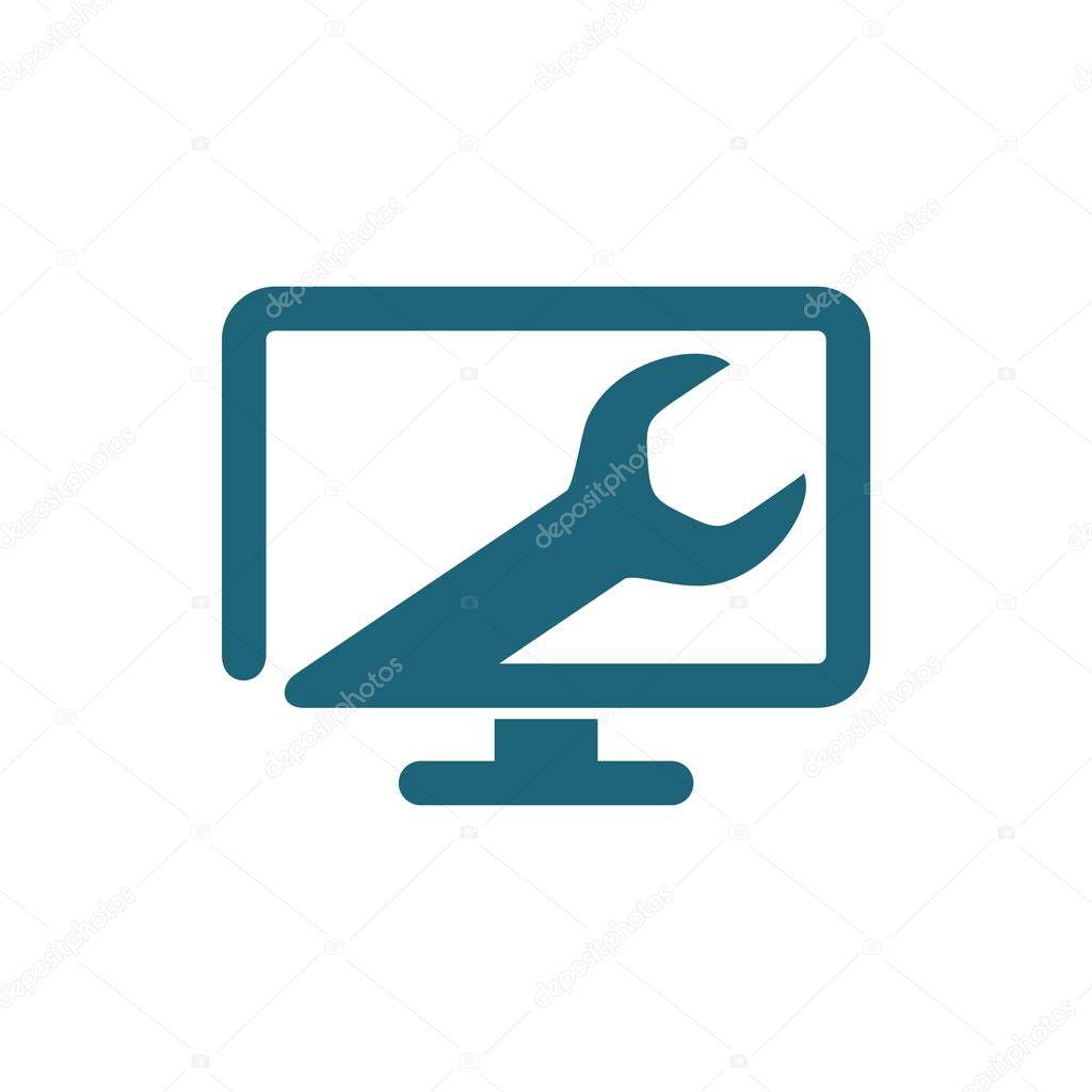 Computer Repair and Maintenance Tool Kit Logo Template