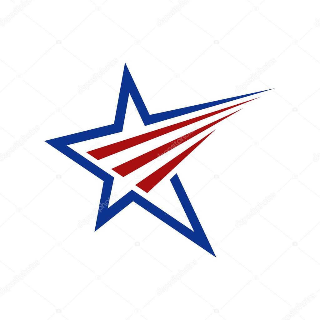Star Swoosh Logo Template