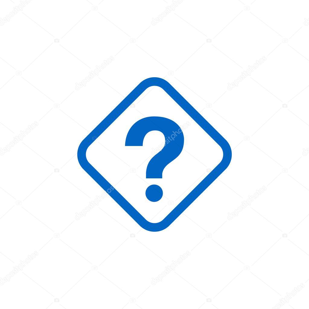 Question Mark Icon Vector Logo Template