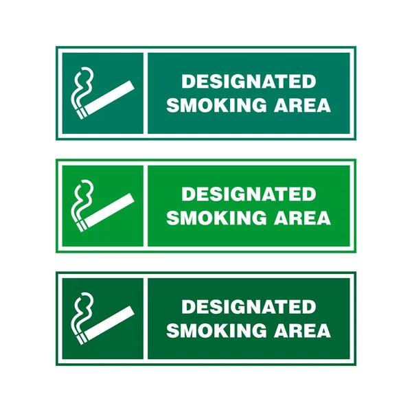 Área Fumar Signage Vector —  Vetores de Stock