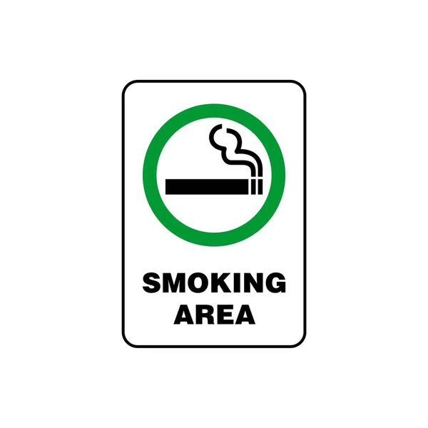 Área Fumar Signage Vector —  Vetores de Stock
